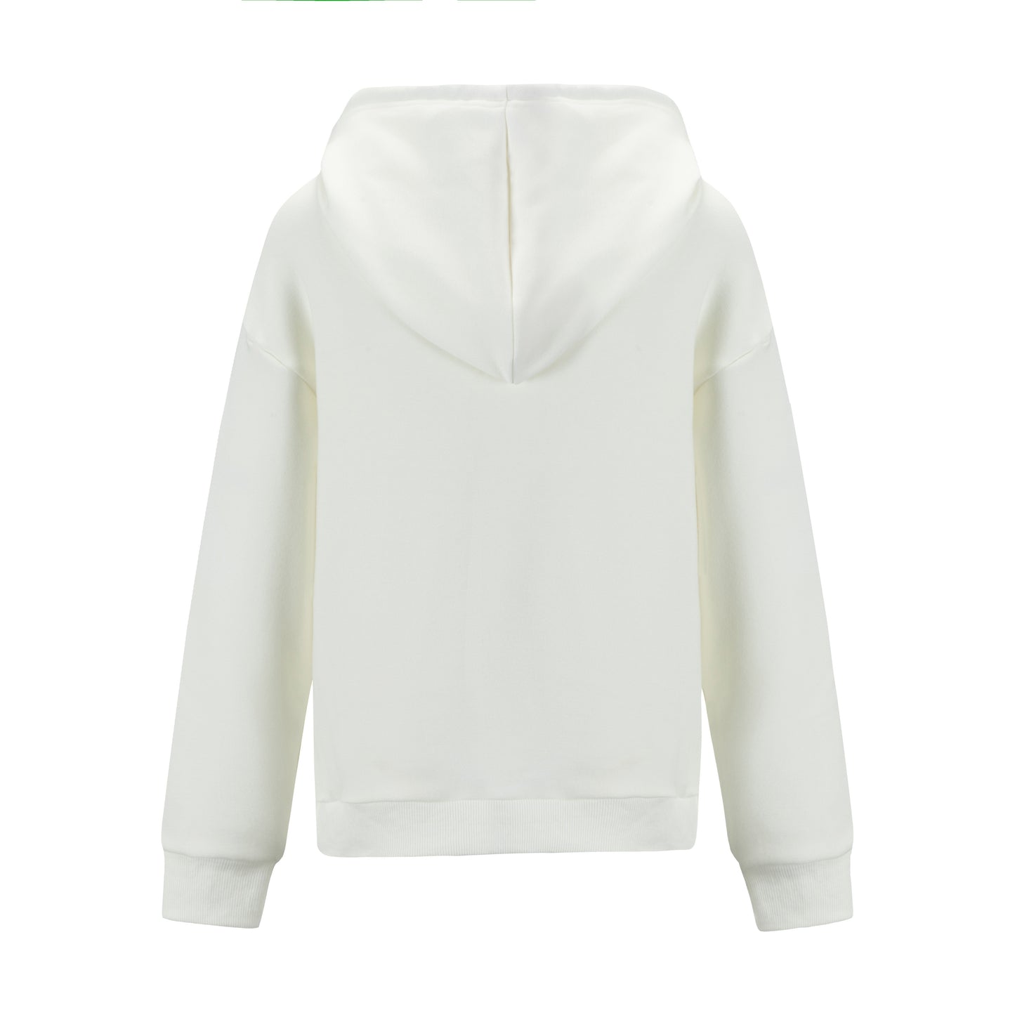 Hoodie With Colorful Strings - White