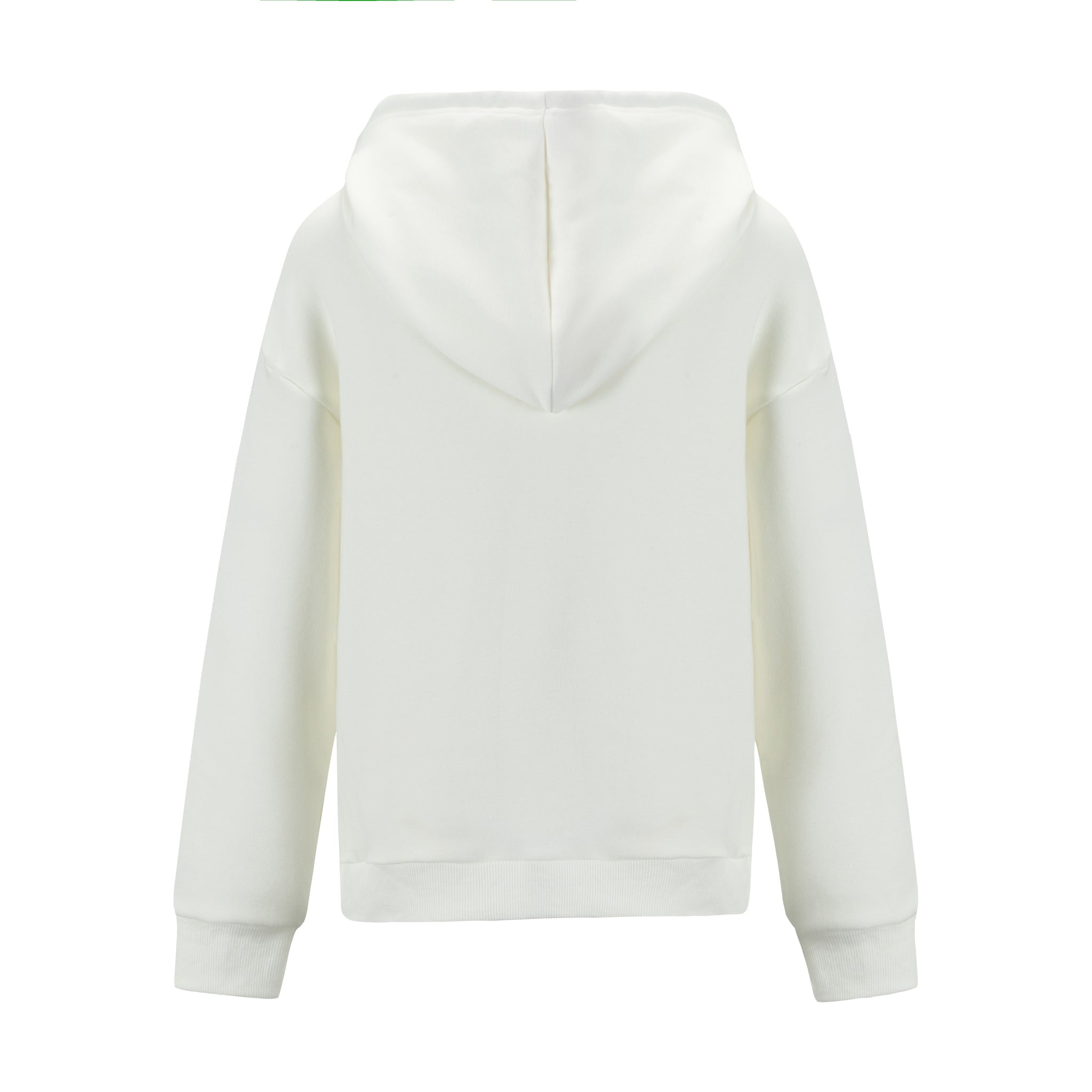Hoodie With Colorful Strings - White