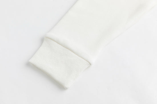 Hoodie With Colorful Strings - White