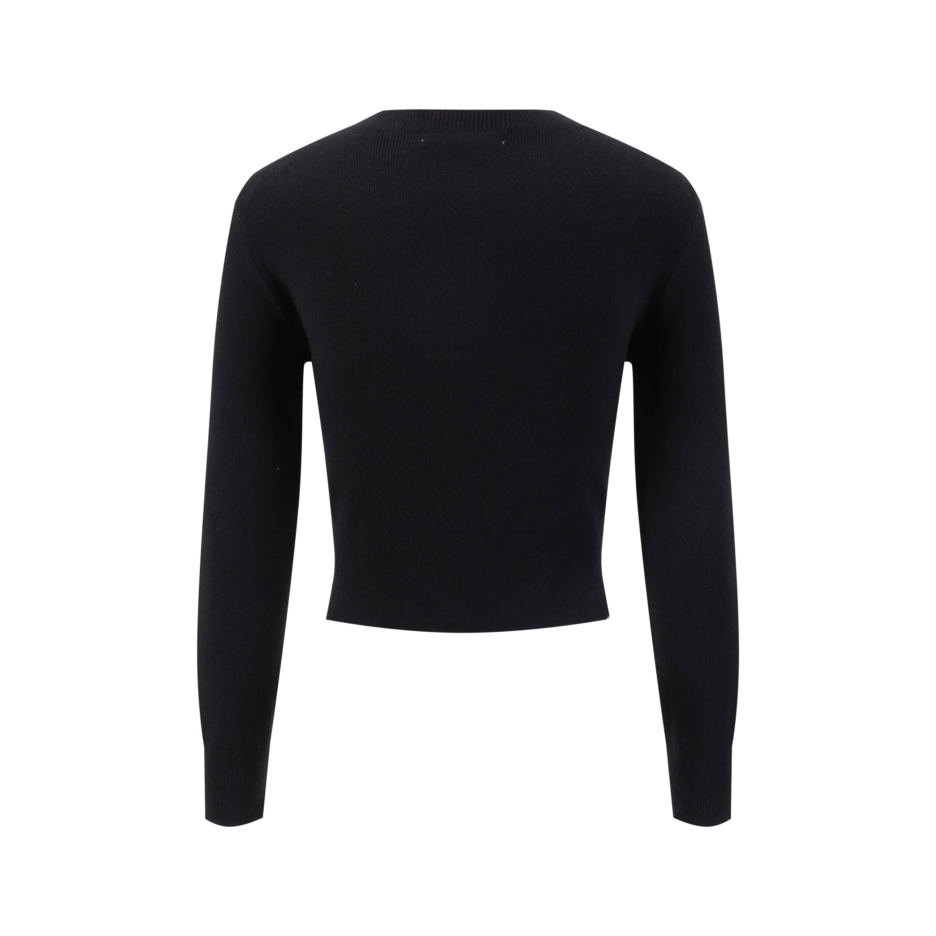 Burgundy Knit Cardigan With Pink And Green Embroidery