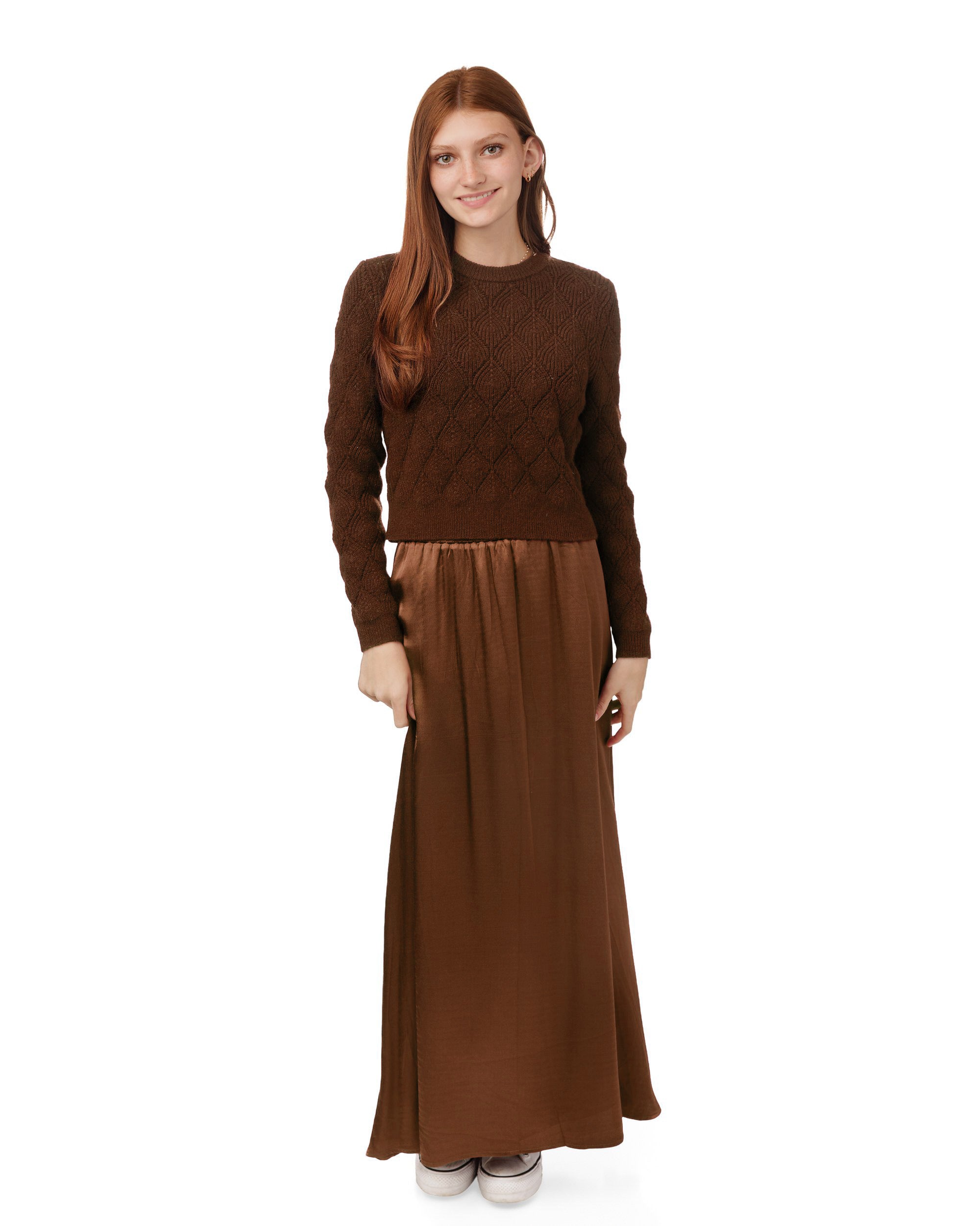Silk Skirt - Brown