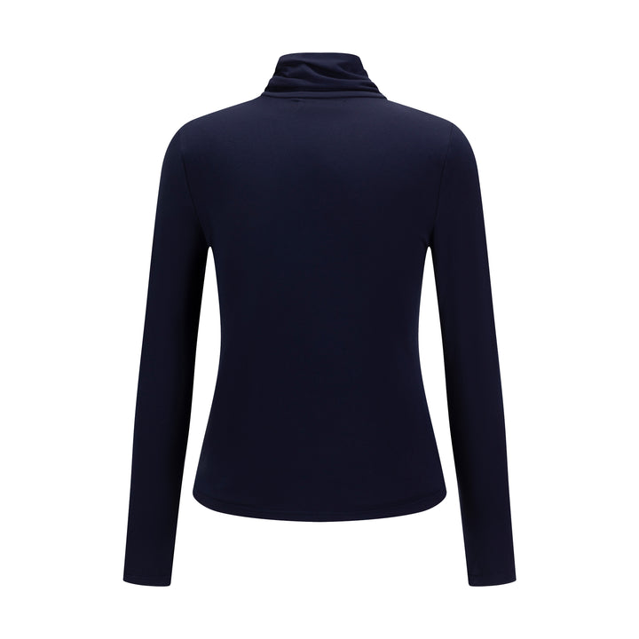 Flat Mock Neck - Navy