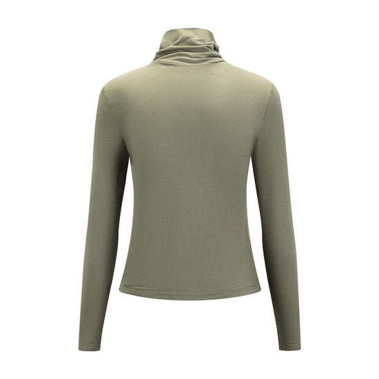 Flat Mock Neck - Sage Green