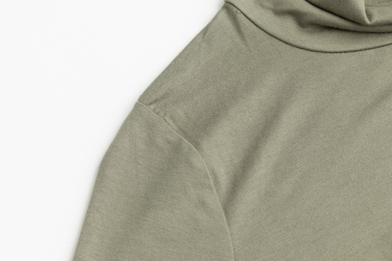 Flat Mock Neck - Sage Green