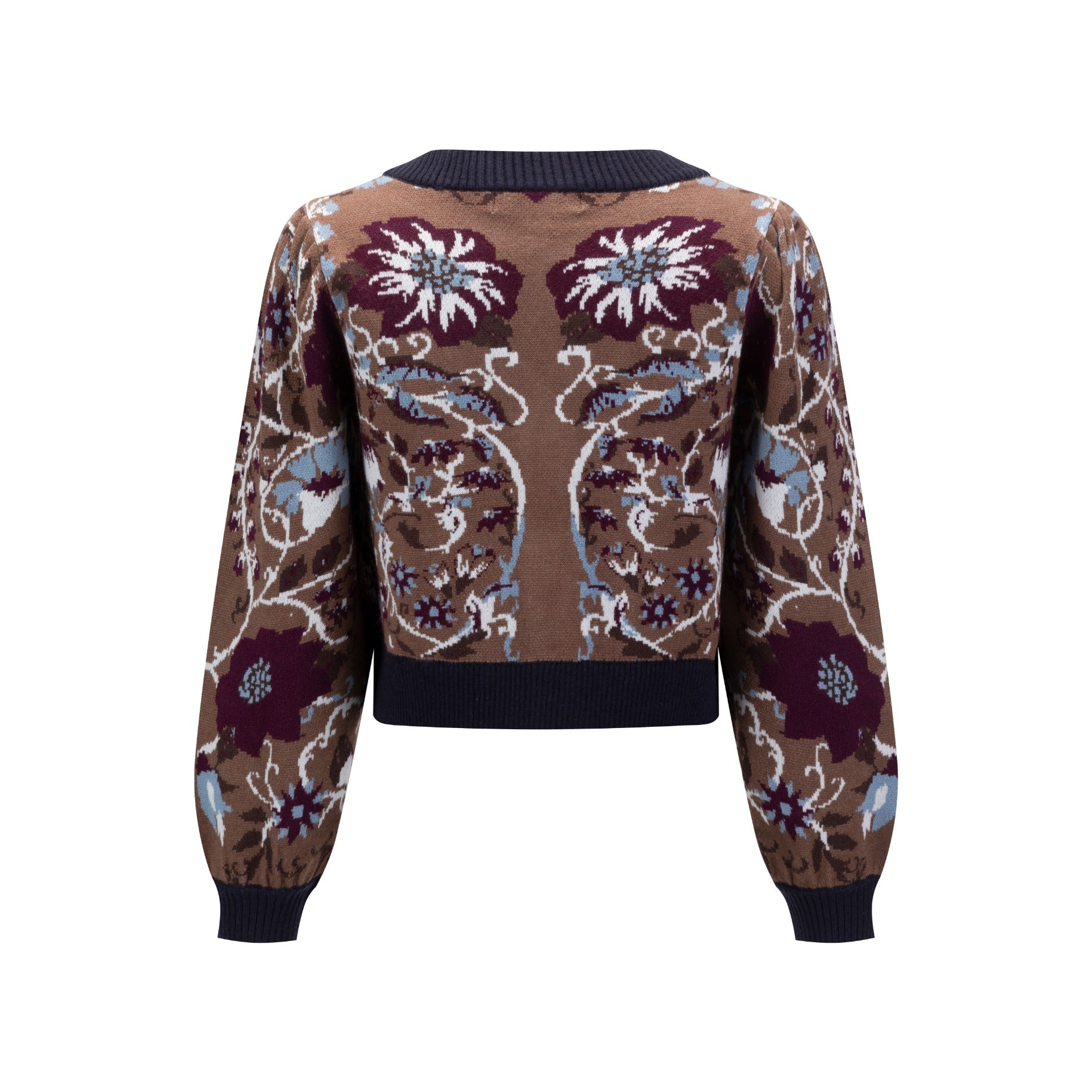 Floral Cardigan - Brown
