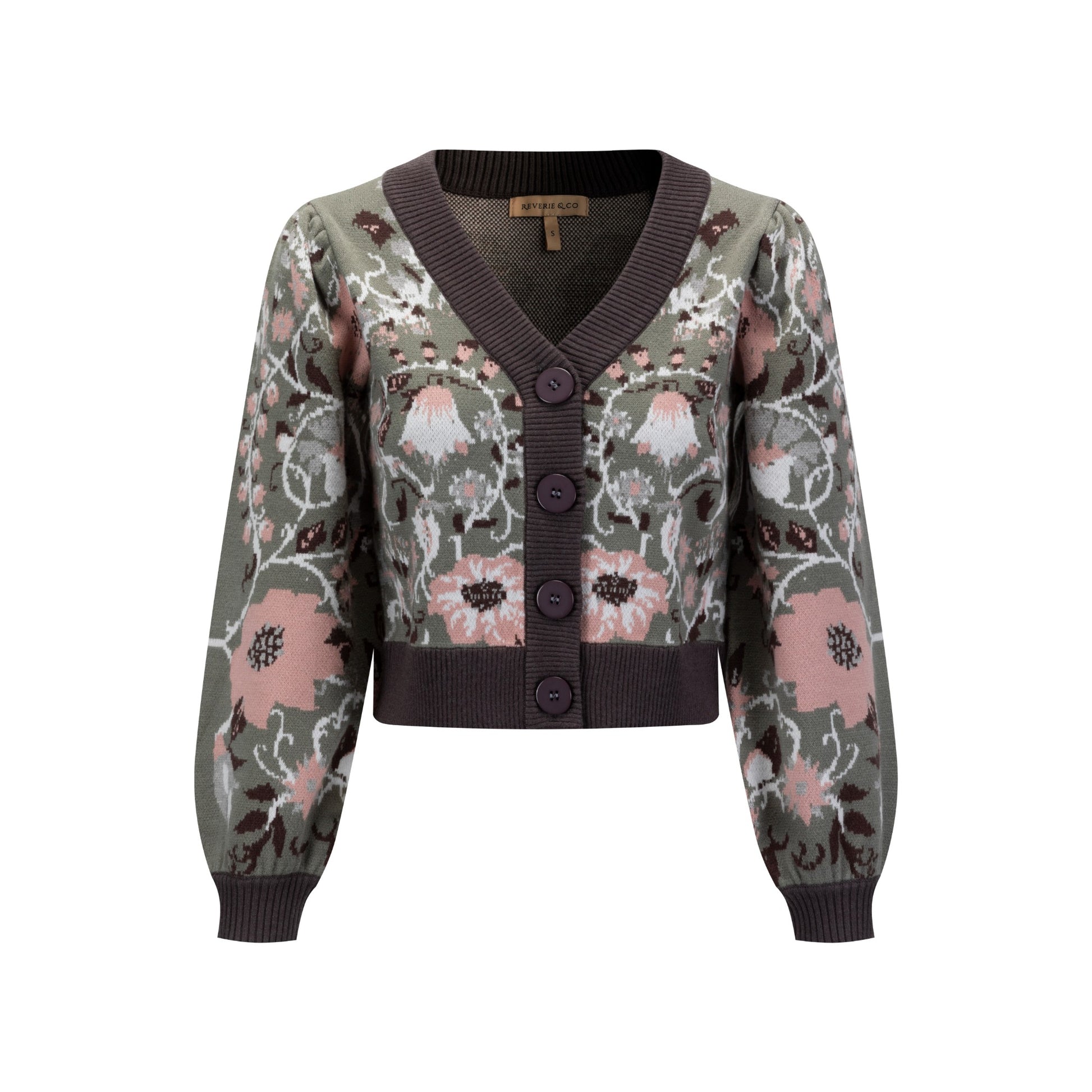 Floral Cardigan - Sage