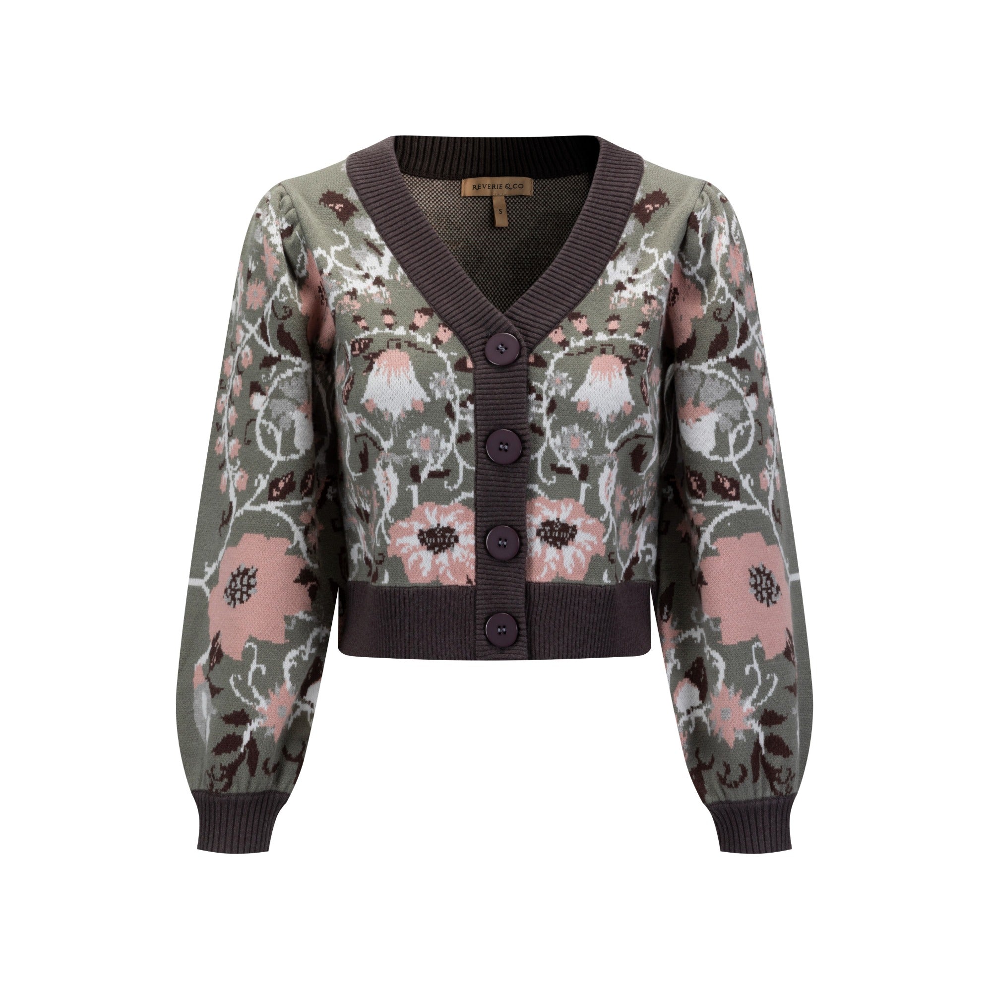 Floral Cardigan - Sage