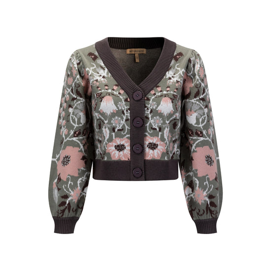 Floral Cardigan - Sage