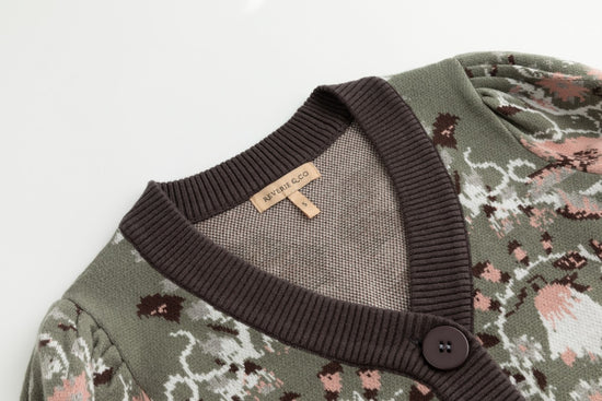 Floral Cardigan - Sage