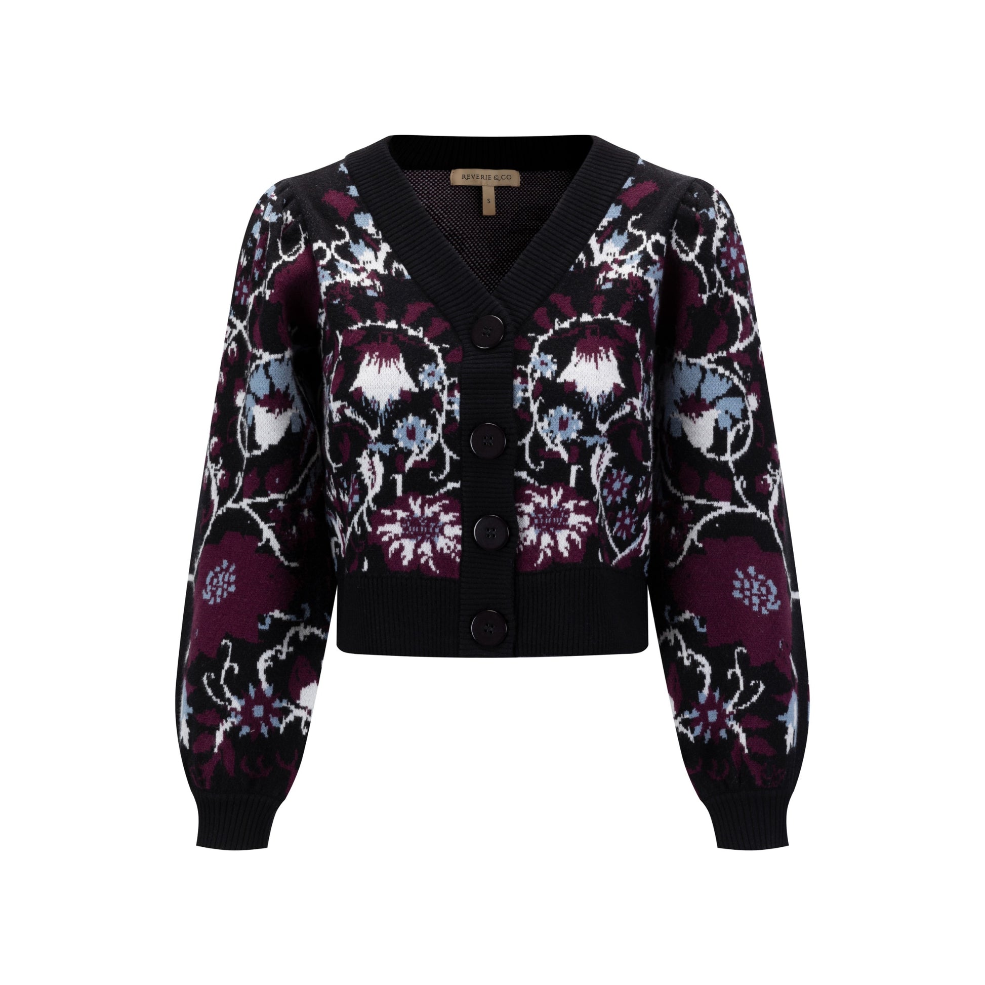 Floral Cardigan - Black