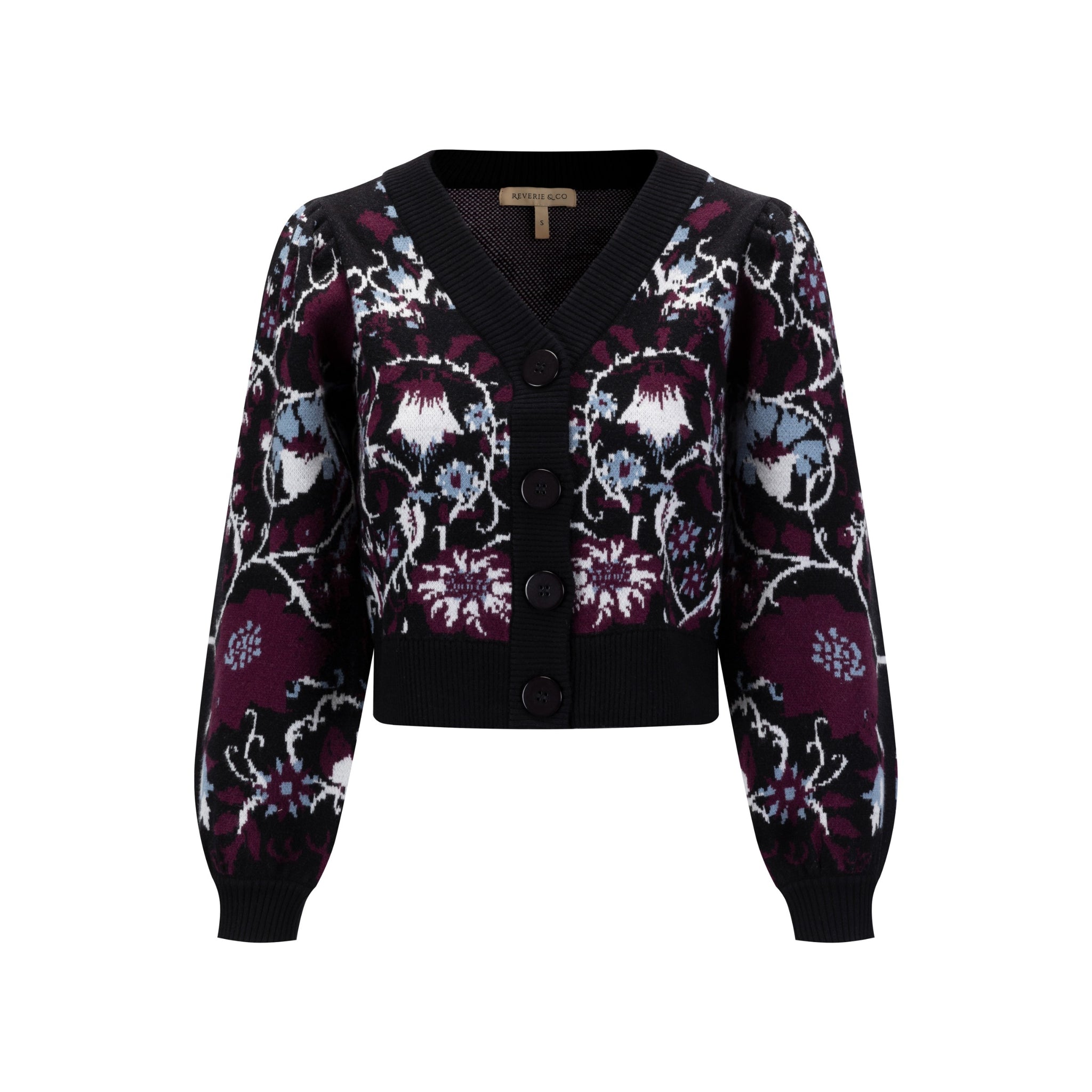 Floral Cardigan - Black