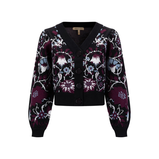 Floral Cardigan - Black