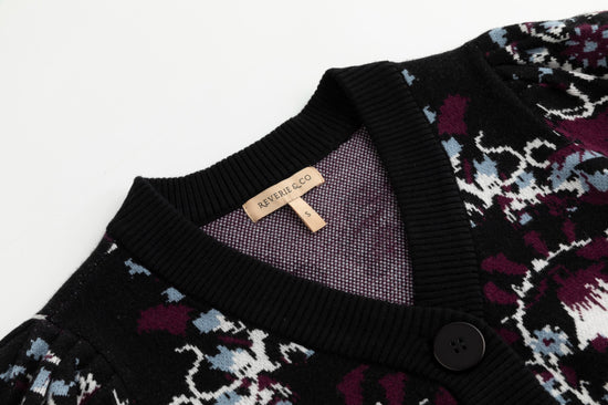 Floral Cardigan - Black