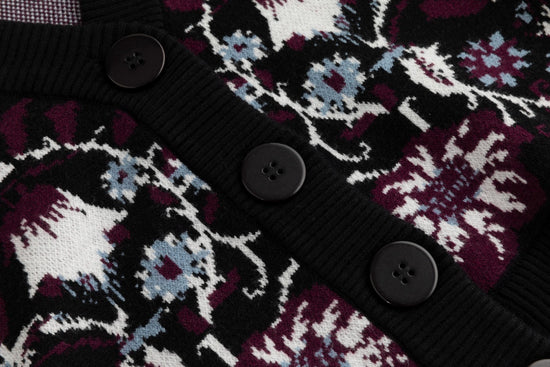 Floral Cardigan - Black