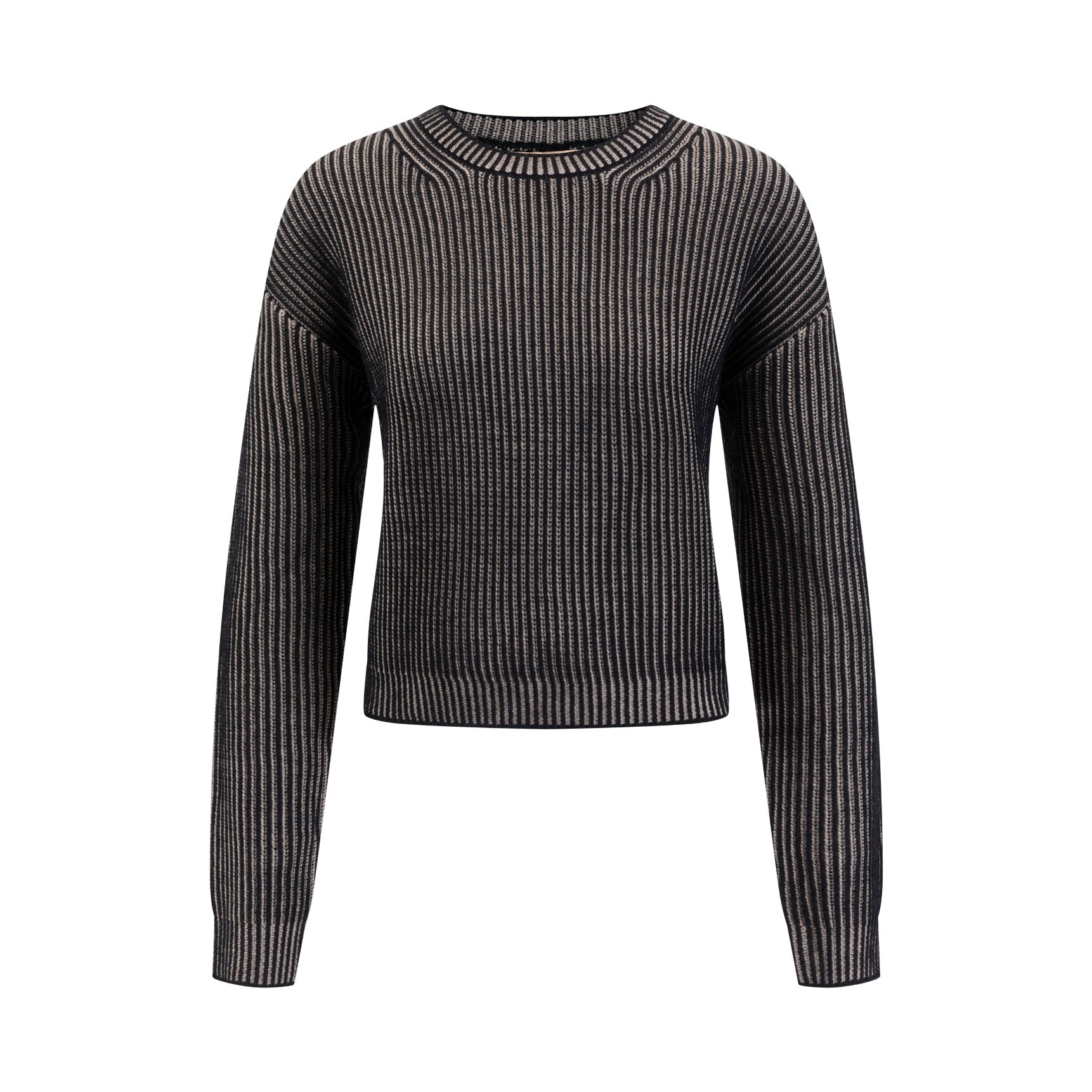 Knit Sweater - Tan/Black