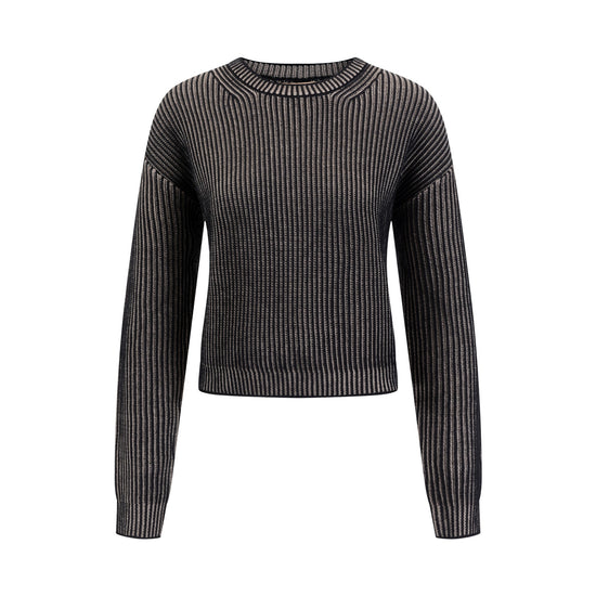 Knit Sweater - Tan/Black