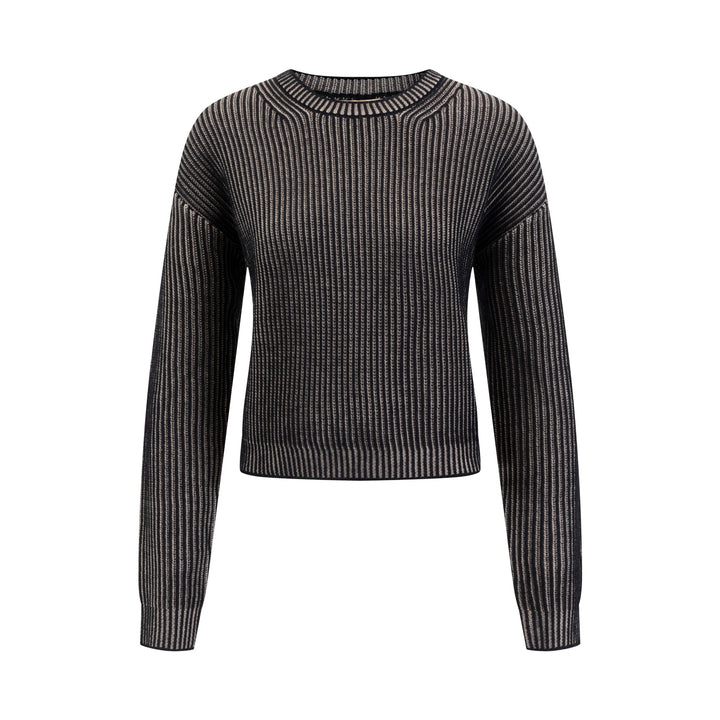 Knit Sweater - Tan/Black