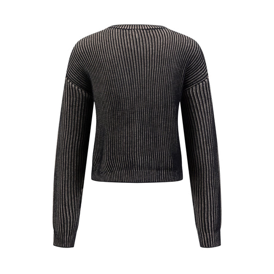 Knit Sweater - Tan/Black