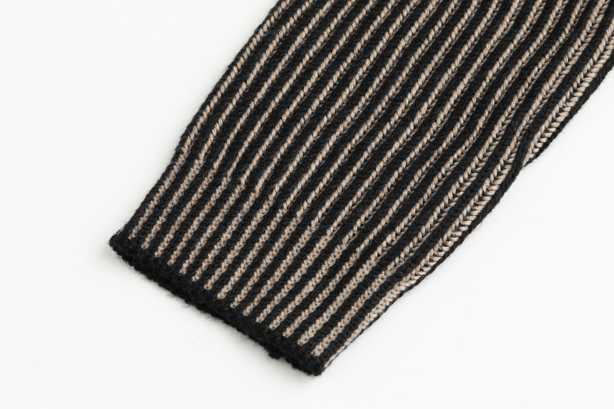 Knit Sweater - Tan/Black