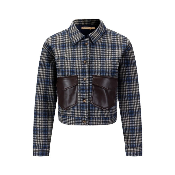 Plaid Jacket - Brown Pocket