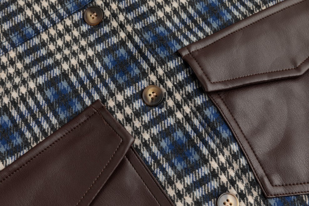 Plaid Jacket - Brown Pocket