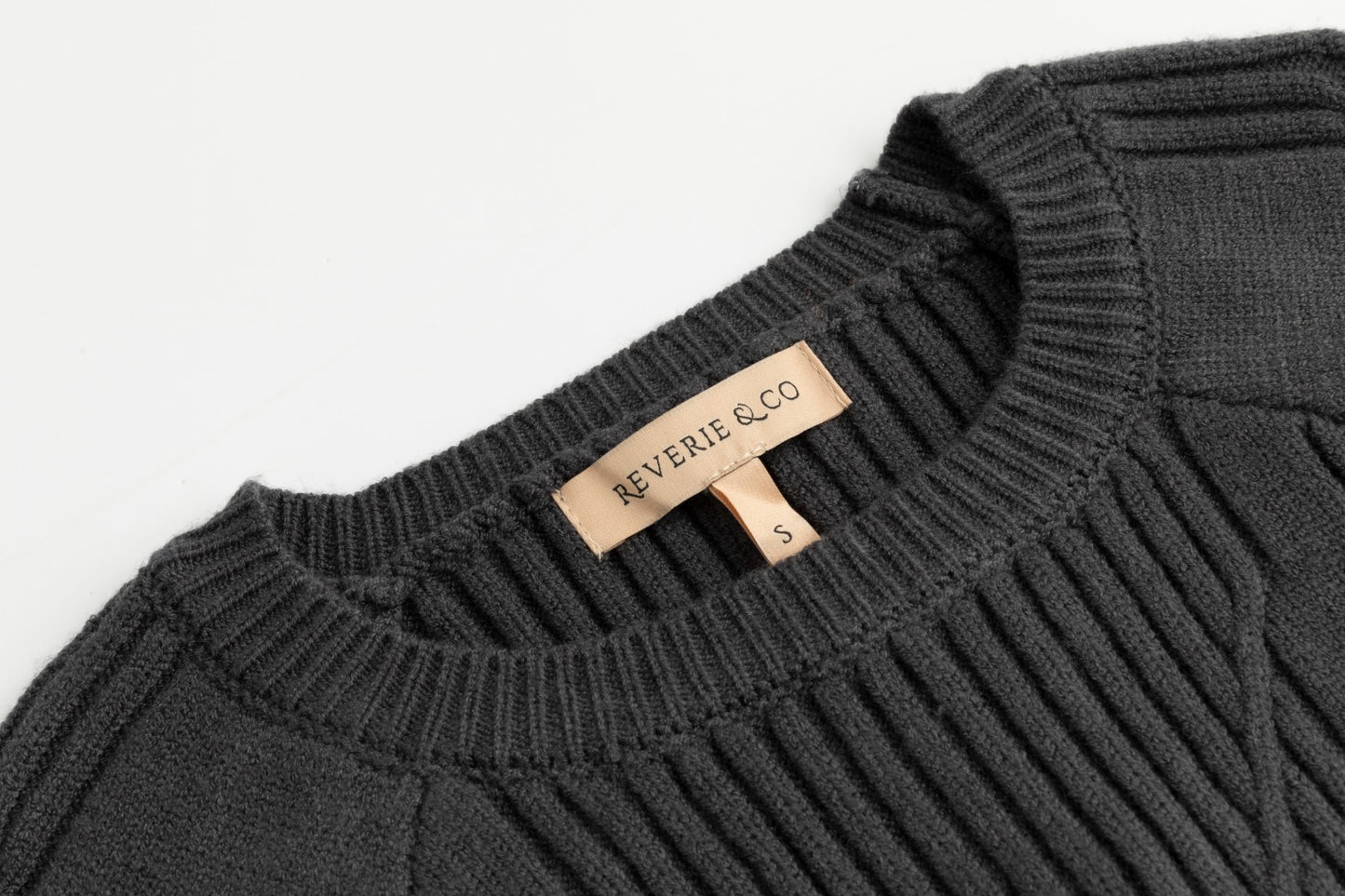 Cropped Textured Sweater - Heather Gray