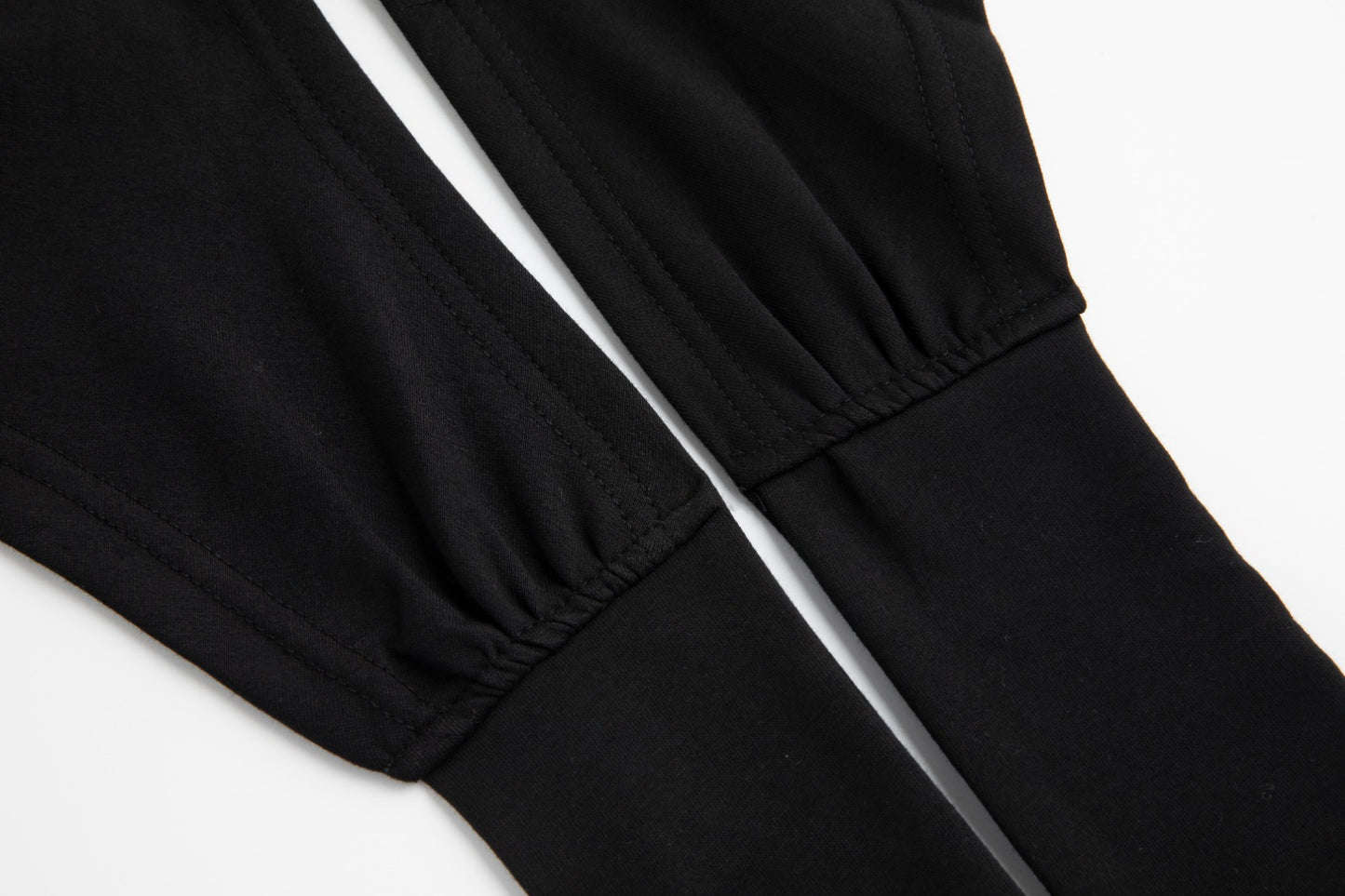 Mock Neck Panelled Wrap Top - Black