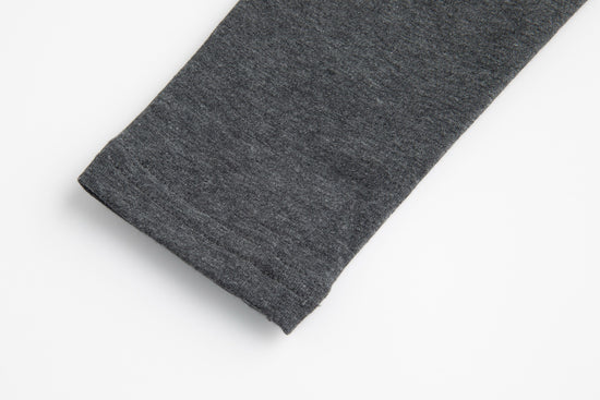 Mock Neck Paneled Wrap Top - Dark Heather Grey