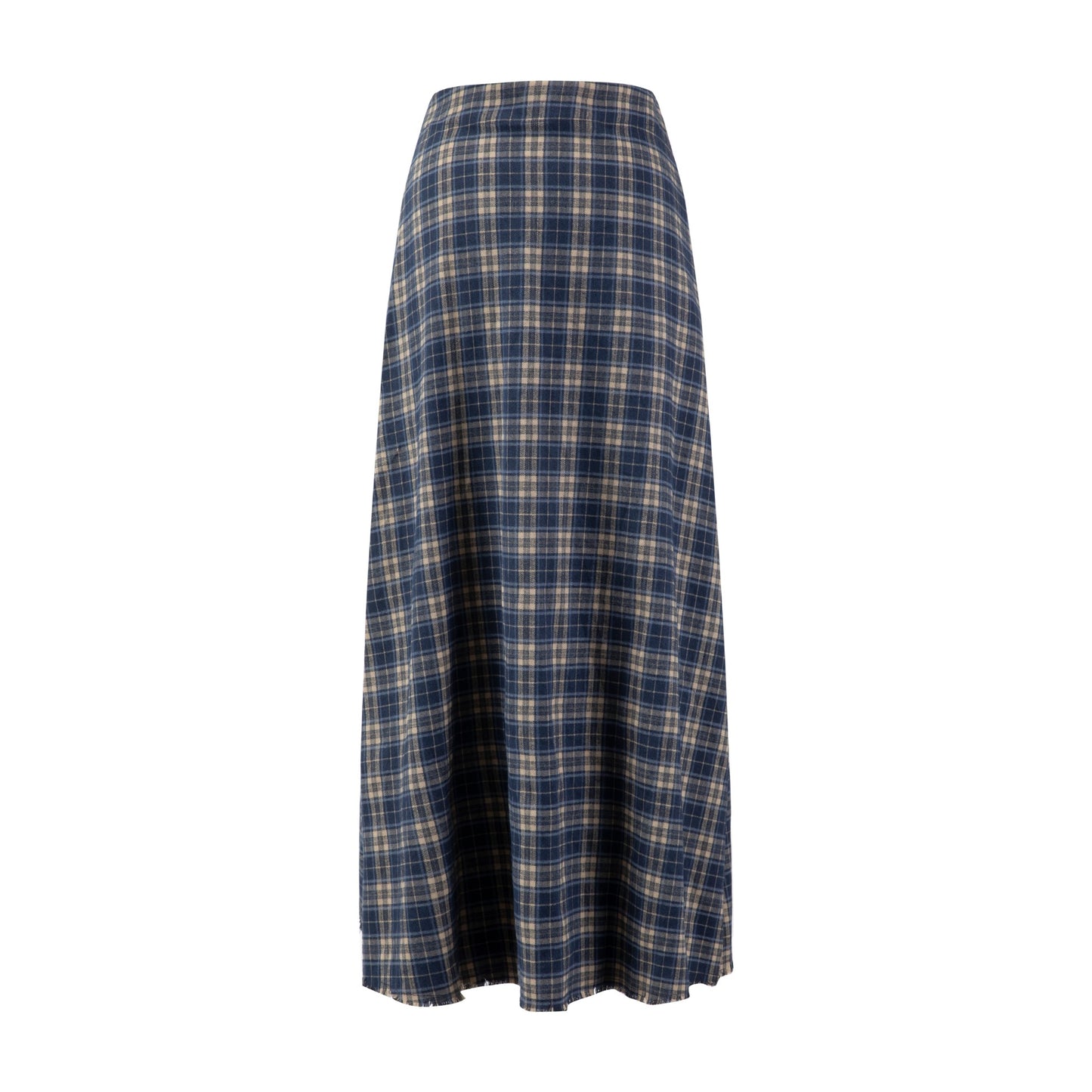 Plaid Tie Skirt - Blue