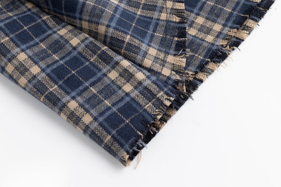 Plaid Tie Skirt - Blue