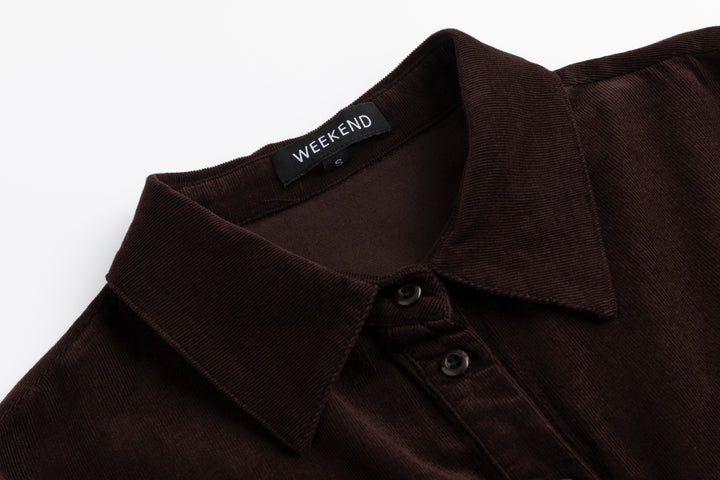 Corduroy Dress - Dark Brown