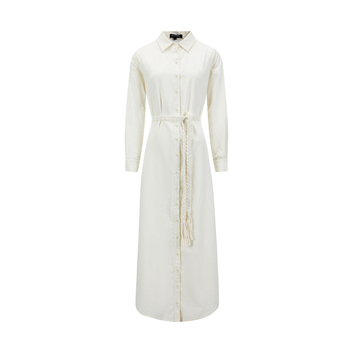 Cream Corduroy Dress