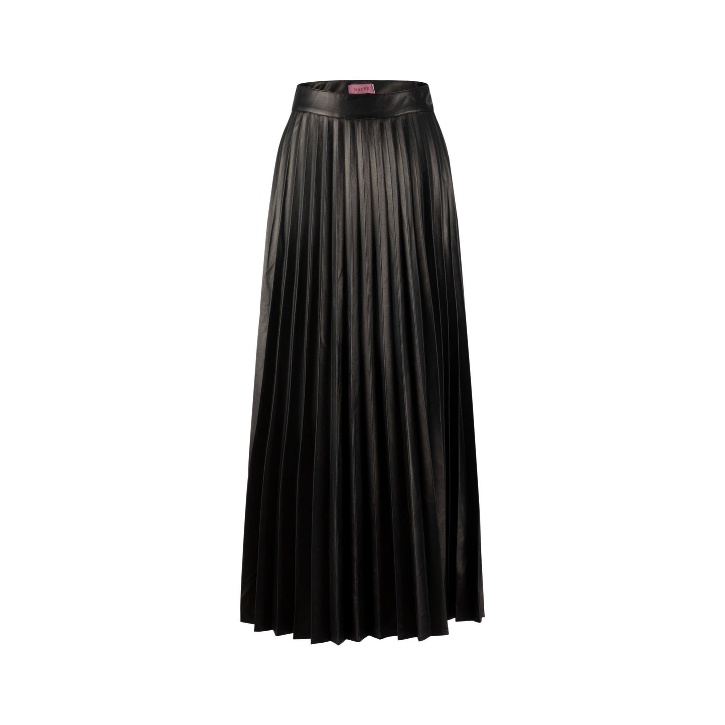 Gold Pleated Leather Skirt