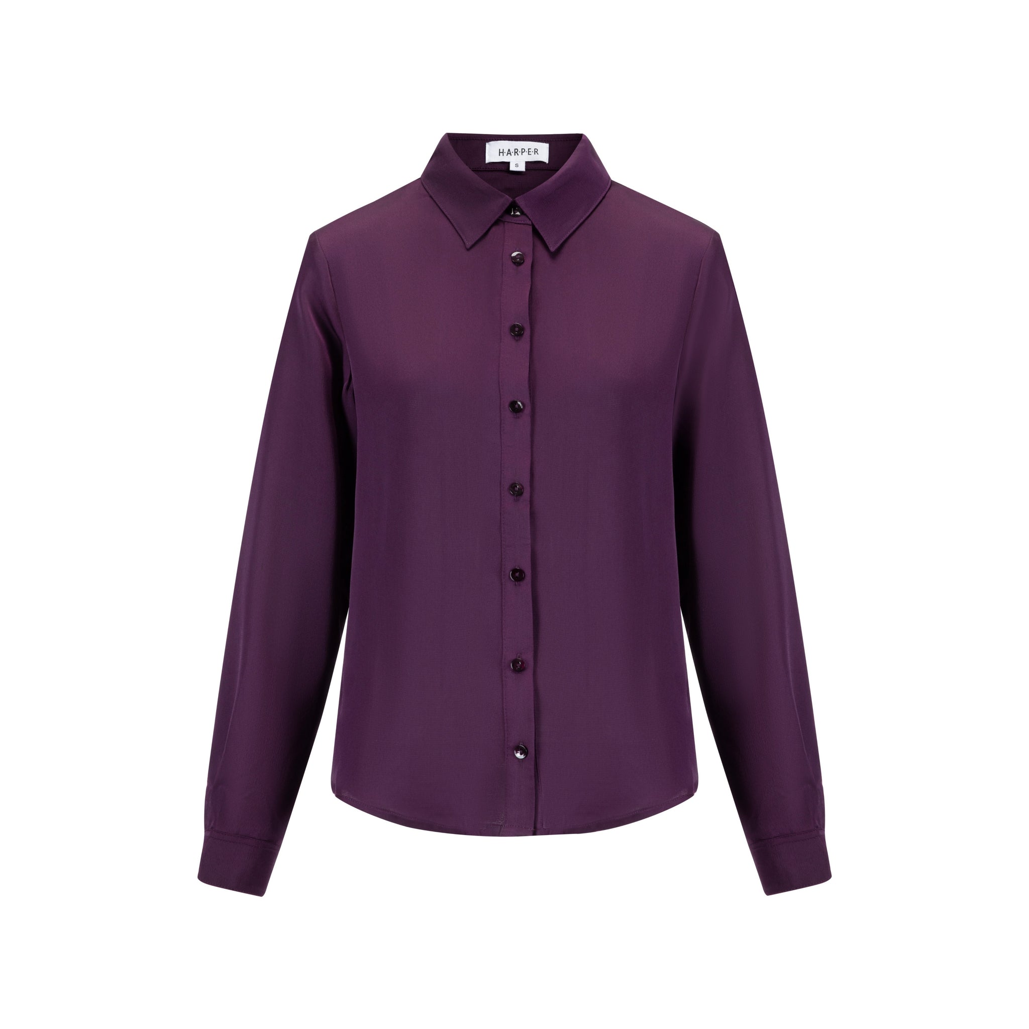 Plum Satin Blouse