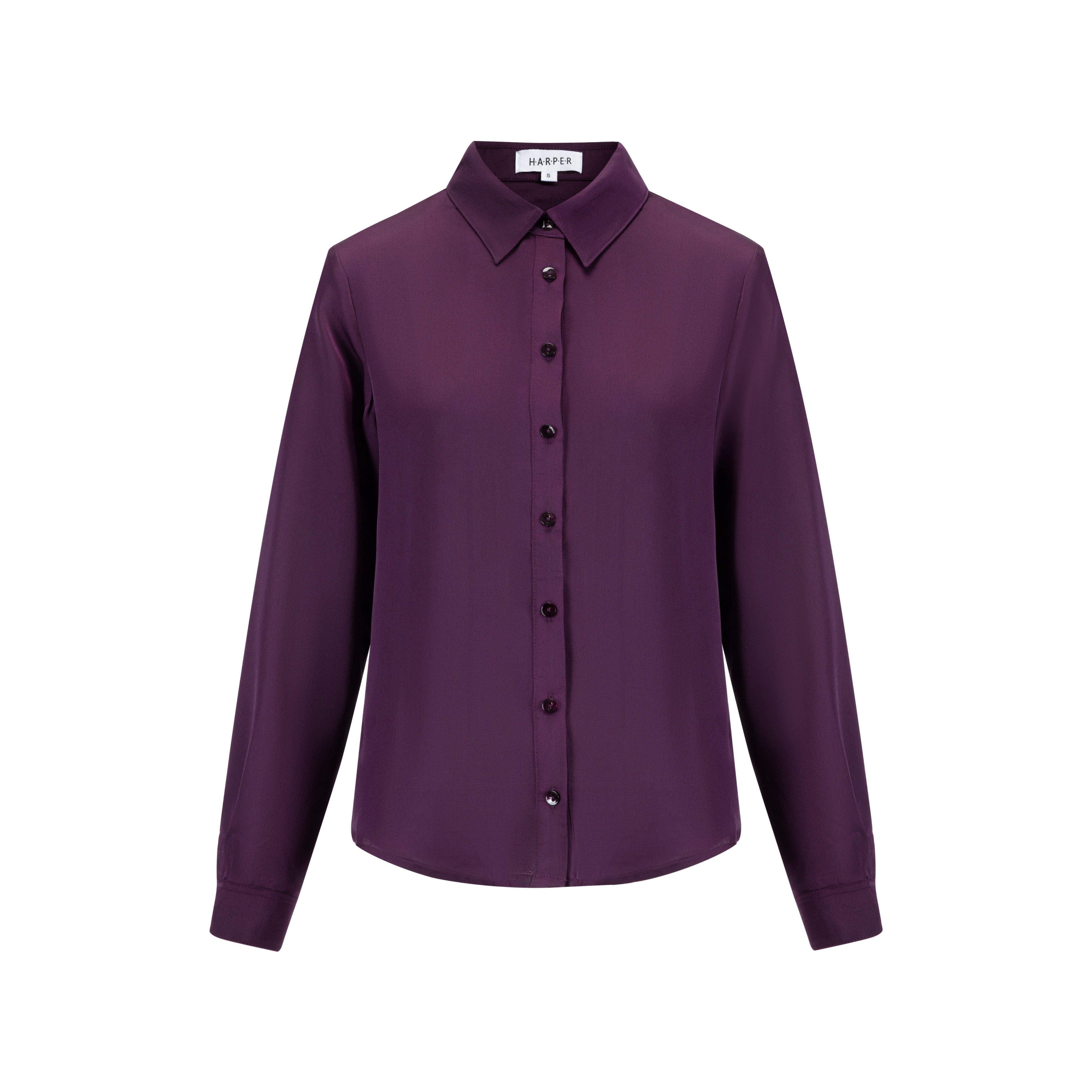 Plum Satin Blouse