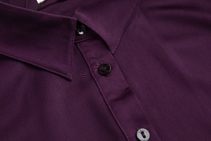 Plum Satin Blouse