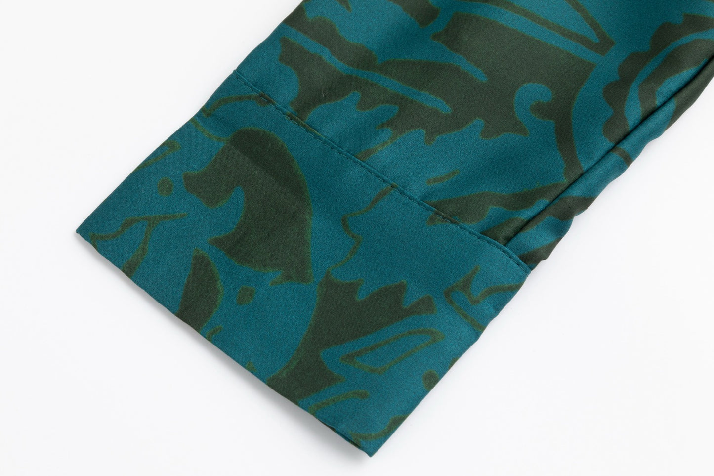 Green And Blue Printed Blouse