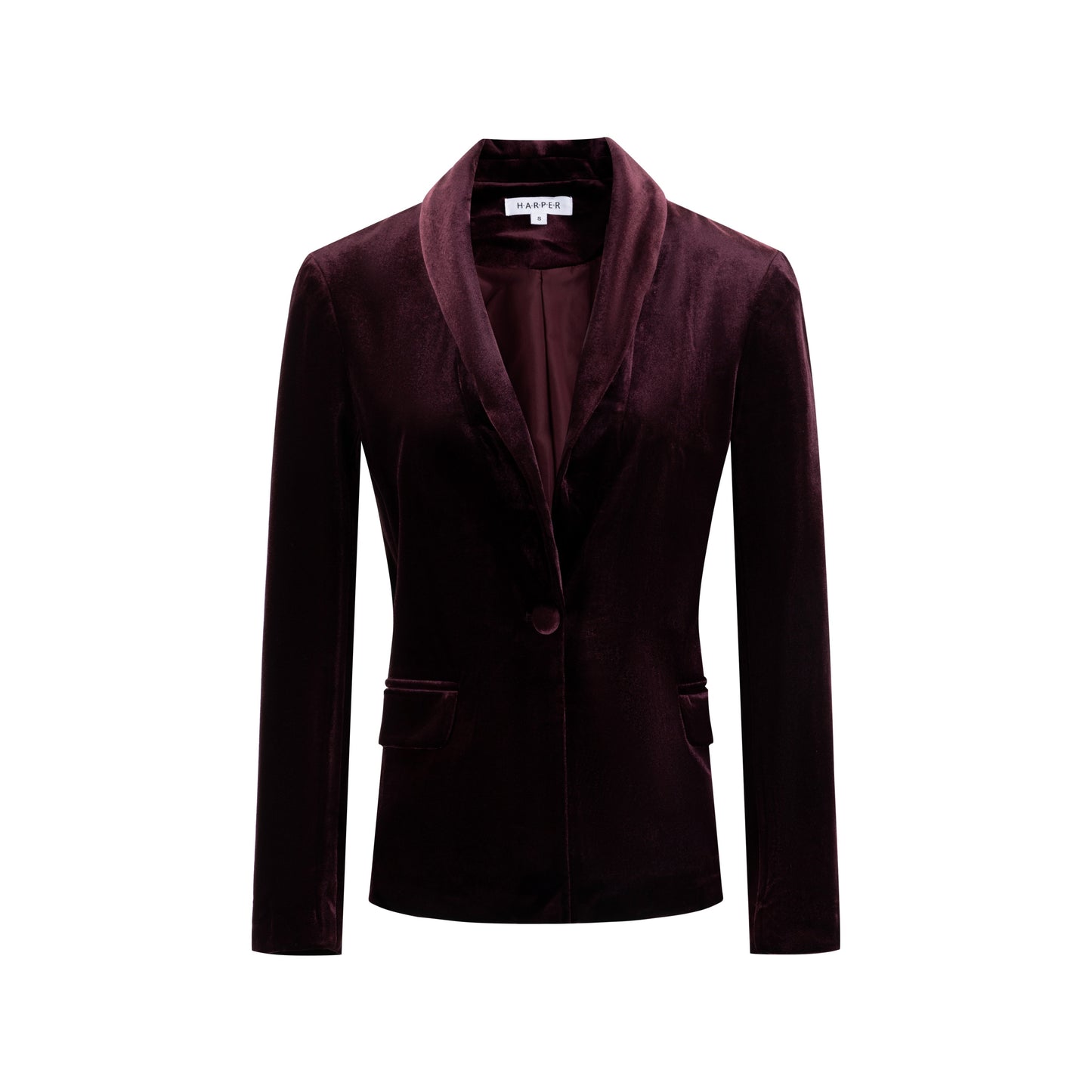 Burgundy Velvet Blazer