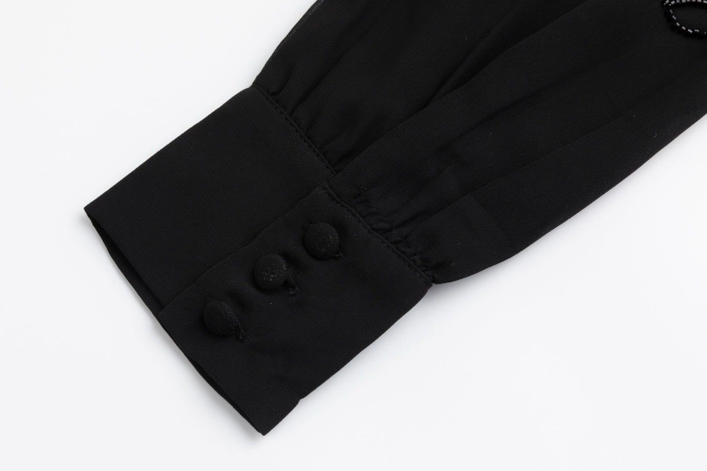 Black Sequin Chiffon Dress
