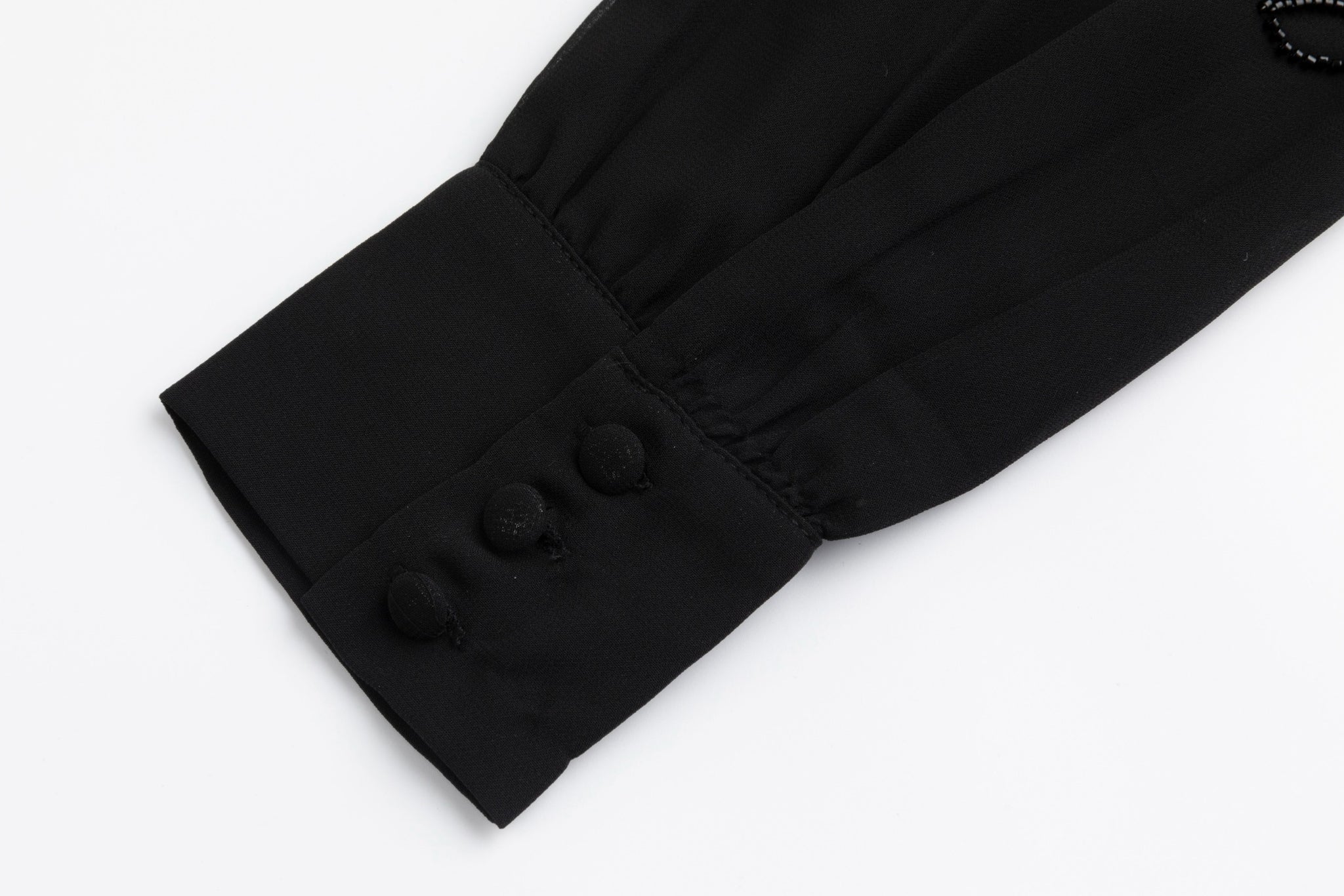 Black Sequin Chiffon Dress