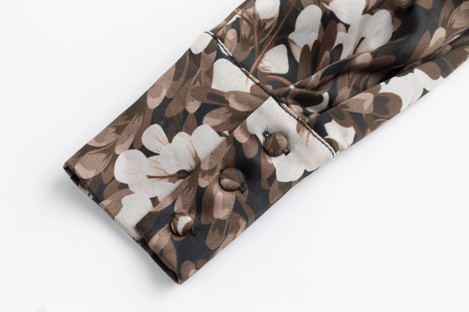 Brown Printed Belted Dress