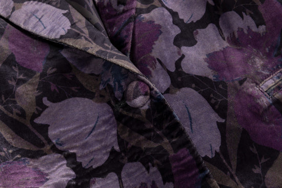 Purple Floral Printed Two Piece Dress