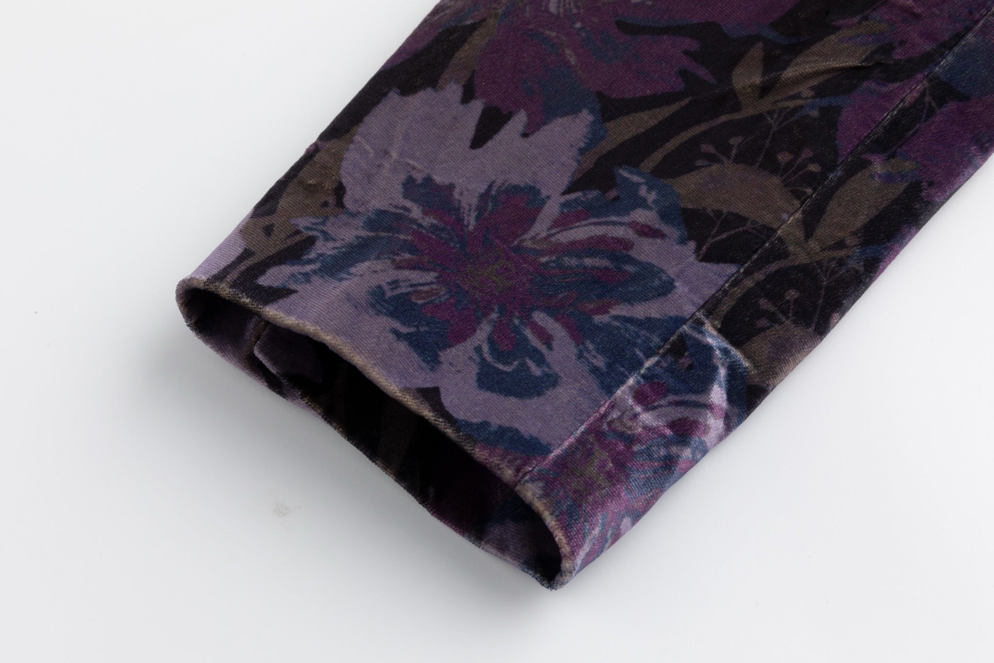 Purple Floral Printed Two Piece Dress