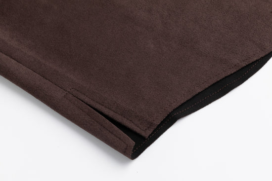 Suede Button Down Top - Brown