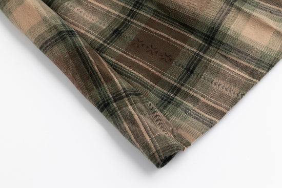 Green Plaid Pleated Skirt