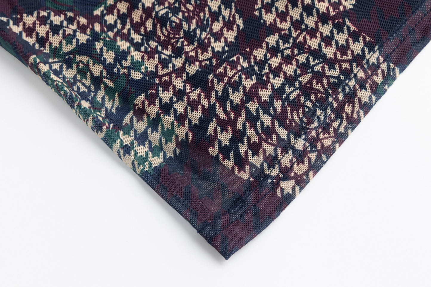 Houndstooth Floral Printed Turtle Neck