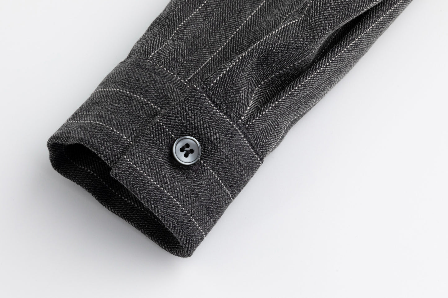 Grey Pin Stripe Button Down Overlay Dress