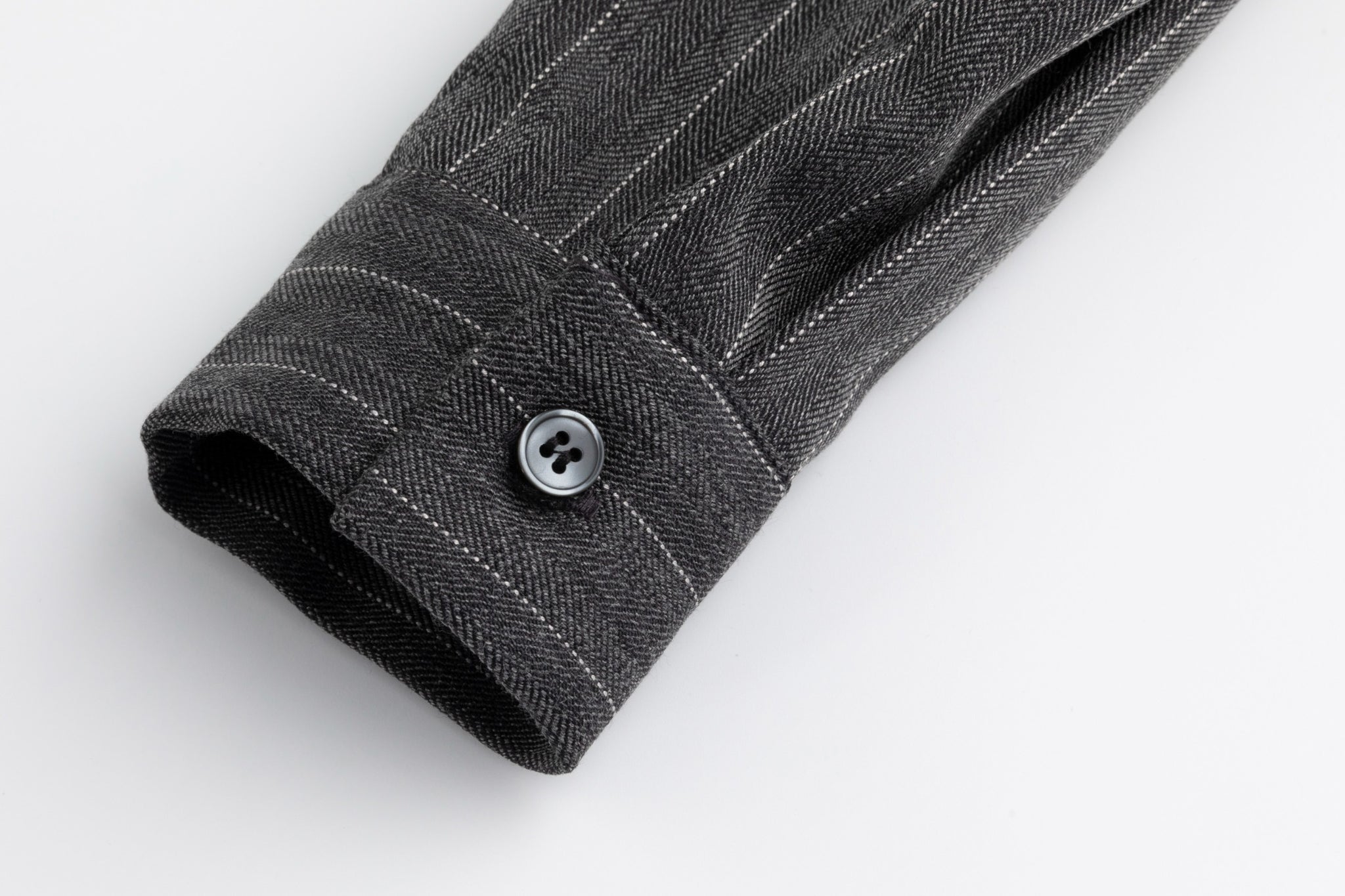 Grey Pin Stripe Button Down Overlay Dress