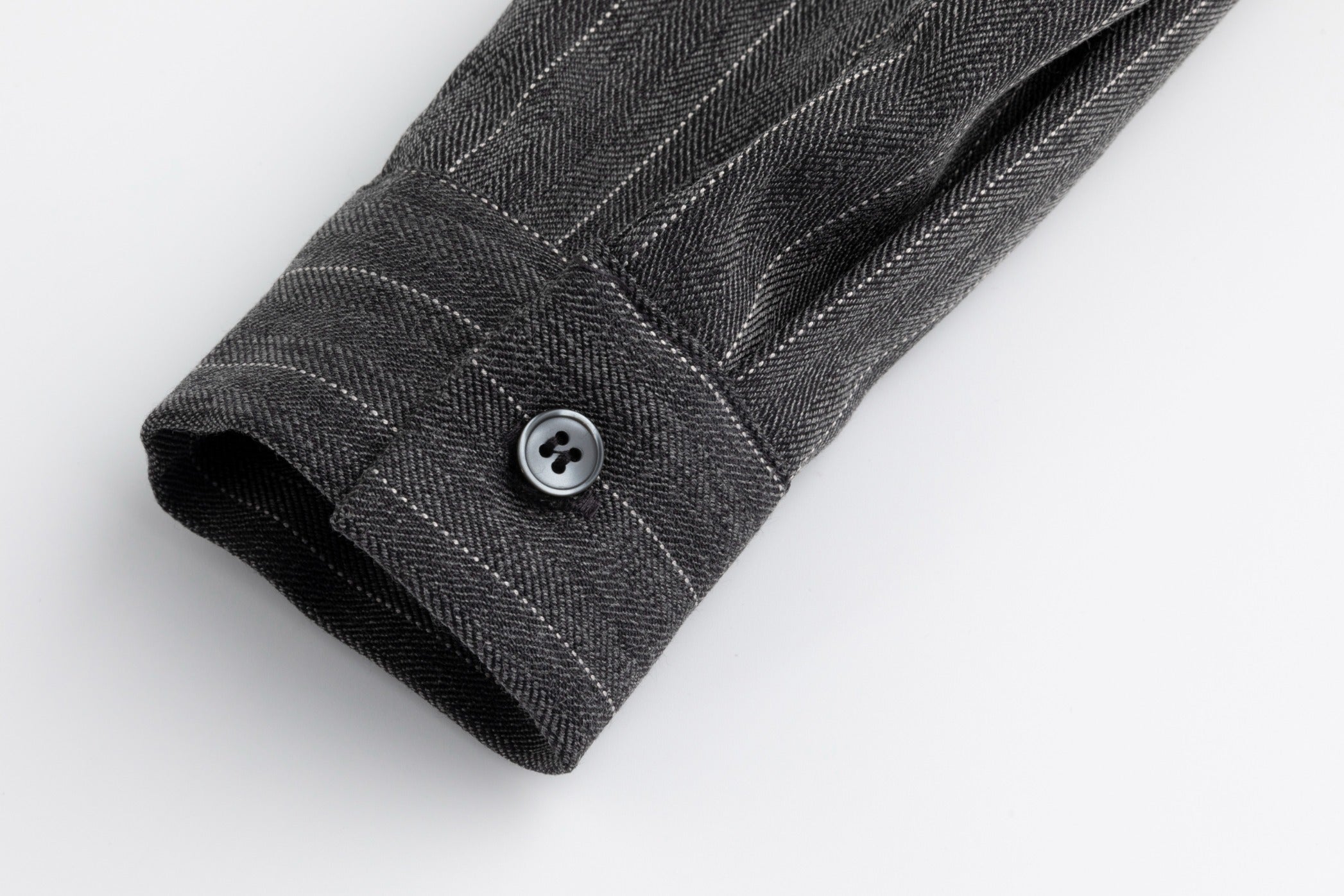 Grey Pin Stripe Button Down Overlay Dress