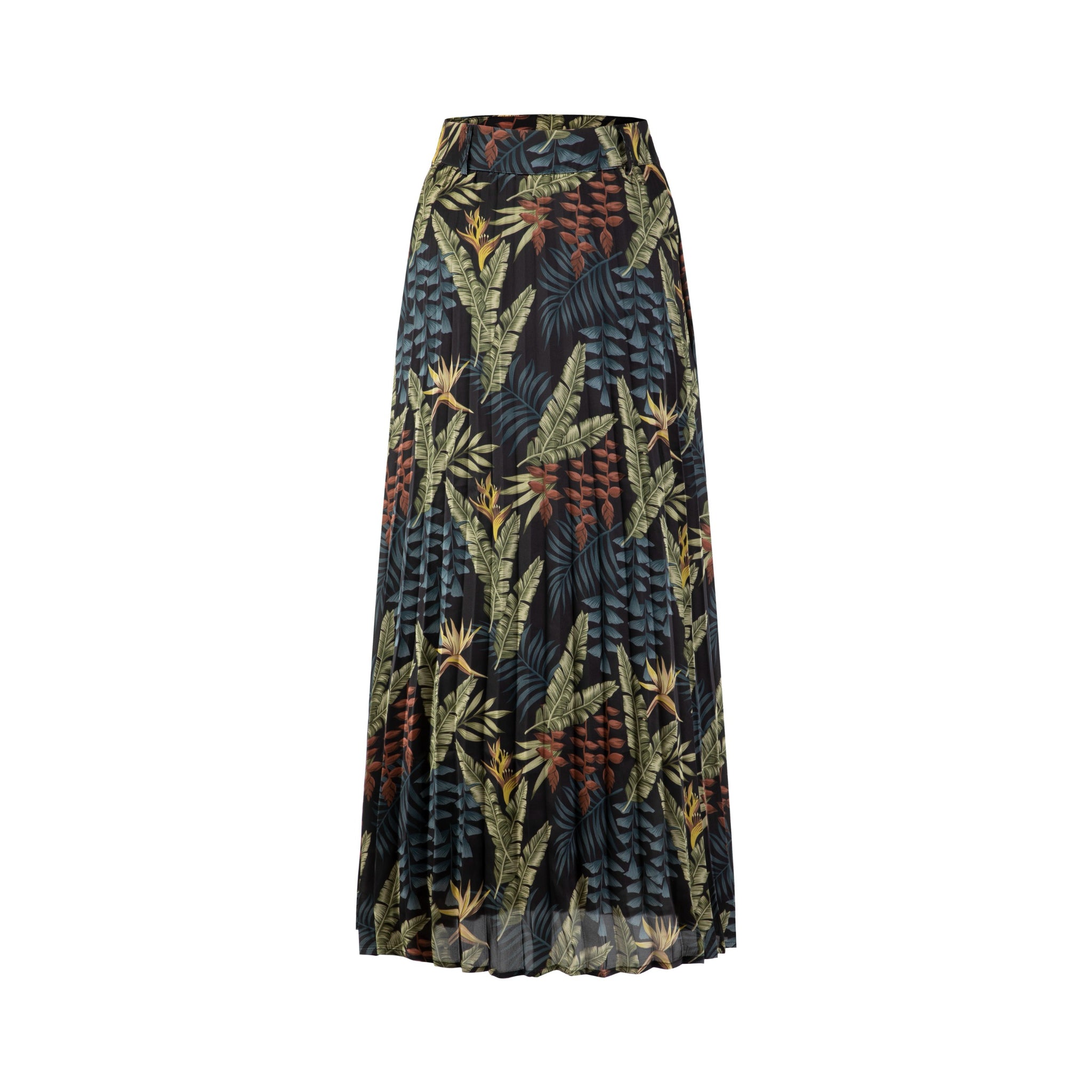 Multi Colored Leaves Printed Skirt